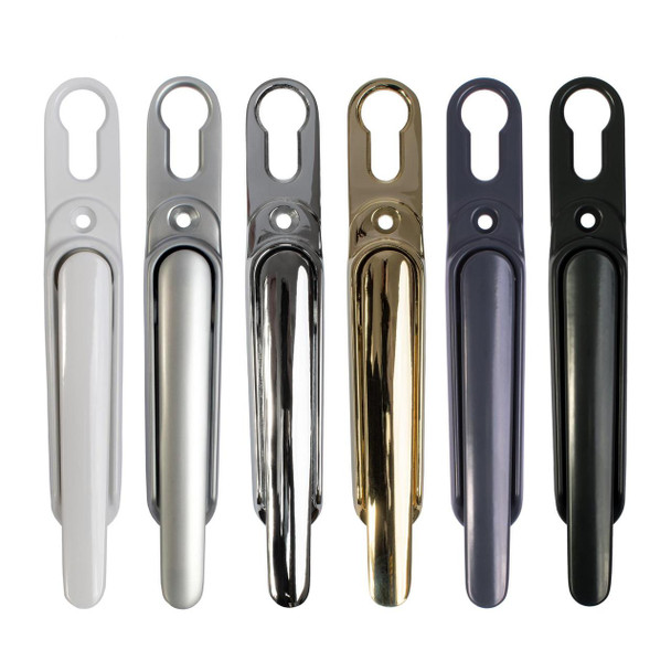 Clearline Bi Fold Flat Slim Door Handle 62mm PZ 43mm Fixings