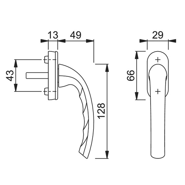 Hoppe Tokyo Tilt & Turn UPVC Window Handle