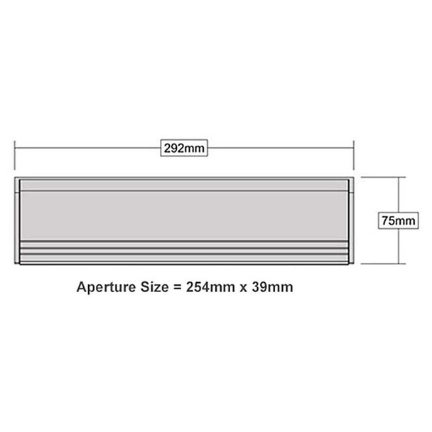 Exitex Internal Letter Box Cover Draught Excluder with Aluminium Flap