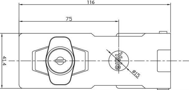 Yale Key Locking Hasp and Staple Lock 116mm Yale Key Locking Hasp and Staple Lock 116mm