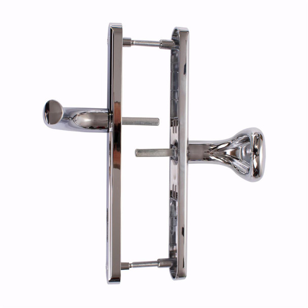 GreenteQ Alpha UPVC Door Handle Pair 92mm 62mm PZ 215mm Fixings Lever Pad