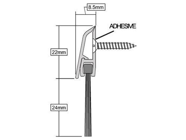 Stormguard Concealed Brush Seal Door Draught Excluder 914mm Stormguard Concealed Brush Seal Door Draught Excluder 914mm