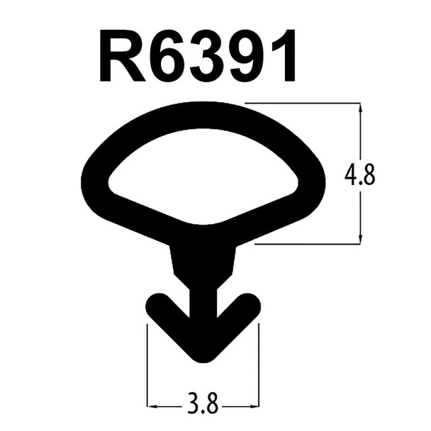 Reddiplex R6391 Bubble Gasket UPVC Window Door Double Glazing Rubber Seal