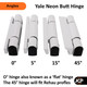  Yale UPVC Door Butt Hinge Neon Paddock 