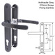 TSS UPVC Door Handle Pair 92mm PZ 210mm Fixings TSS UPVC Door Handle Pair 92mm PZ 210mm Fixings