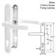 TSS UPVC Door Handle Pair 92mm PZ 210mm Fixings TSS UPVC Door Handle Pair 92mm PZ 210mm Fixings