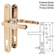 TSS UPVC Door Handle Pair 92mm PZ 215mm Fixings TSS UPVC Door Handle Pair 92mm PZ 215mm Fixings