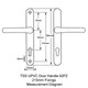 TSS UPVC Door Handle Pair 92mm PZ 215mm Fixings TSS UPVC Door Handle Pair 92mm PZ 215mm Fixings