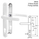 TSS UPVC Door Handle Pair 92mm PZ 215mm Fixings TSS UPVC Door Handle Pair 92mm PZ 215mm Fixings