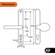 TSS UPVC Door Handle Pair 68PZ 215mm Fixings Lever Pad TSS UPVC Door Handle Pair 68PZ 215mm Fixings Lever Pad