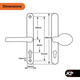  TSS uPVC Door Handle Pair 68PZ 215mm Fixings Lever Pad Fits Fullex 