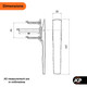 Debar Vivo Bi-Fold Door Handle Black Non-Locking for Intermediate Panels