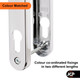 TSS UPVC Door Handle Pair 117mm PZ 237mm Fixings TSS UPVC Door Handle Pair 117mm PZ 237mm Fixings