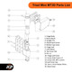 Avocet UPVC Door Flag Hinge MT3D Mini Triad