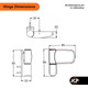 Avocet UPVC Door Flag Hinge MT3D Mini Triad