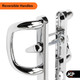  GreenteQ Inline Sliding Patio Door Handle 92mm PZ Fixings 154mm 