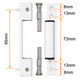  Avocet UPVC Door Butt Hinge 115mm Flat or Angled WMS 