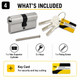 Yale YALE Superior 1 Star Anti Snap Euro Cylinder UPVC Front Door Lock 