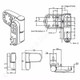 Avocet UPVC Door Flag Hinge SY3D Mini Triad For Synseal Avocet UPVC Door Flag Hinge SY3D Mini Triad For Synseal