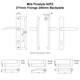 Mila Prostyle UPVC Door Handle Pair 92mm PZ 211mm Fixings 240mm Backplate