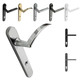 Mila Prostyle UPVC Door Handle Pair 92mm PZ 122mm Fixings 220mm Backplate