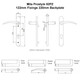 Mila Prostyle UPVC Door Handle Pair 92mm PZ 122mm Fixings 220mm Backplate