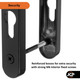 Winlock UPVC Composite Door Handle Pair 92mm PZ 122mm Fixings