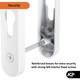  Winlock UPVC Composite Door Handle Pair 92mm PZ 122mm Fixings 