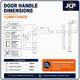  Winlock UPVC Composite Door Handle Pair 92mm PZ 122mm Fixings 