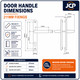 Winlock UPVC Composite Door Handle Pair 92mm PZ 211mm Fixings