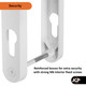 Winlock UPVC Composite Door Handle Pair 92mm PZ 211mm Fixings