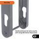  Winlock UPVC Composite Door Handle Pair 92mm PZ 211mm Fixings 