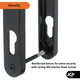  Winlock UPVC Composite Door Handle Pair 92mm PZ 211mm Fixings 