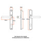Yale Superior UPVC Door handle Pair 92mm PZ  215mm Fixings Yale Superior UPVC Door handle Pair 92mm PZ  215mm Fixings
