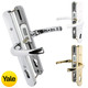 Yale Universal Replacement UPVC Door Handle Pair 92mm PZ Adjustable Fixings Yale Universal Replacement UPVC Door Handle Pair 92mm PZ Adjustable Fixings