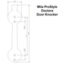 Mila ProStyle Doctor Solid Brass Slimline Door Knocker