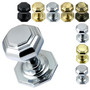 Prima Octagonal Centre Pull Door Knob 2.36" 60mm or 2.6" 66mm Heavy Duty Solid Brass