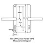 TSS UPVC Door Handle Pair 68mm PZ 215mm Fixings