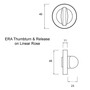 Era Thumb Turn & Release Catch on Linear Rose