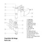 Avocet UPVC Door Flag Hinge MT3D Mini Triad