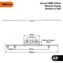 Avocet Slimline Offset UPVC Window Espag Rod Lock Mechanism 14mm U Rail 20mm & 22mm Backset