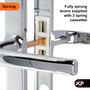 Schlosser Technick Apto Ferco UPVC Door Handle Pair 70mm PZ 180mm Fixings