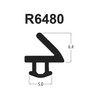 R6480 Black Flipper Gasket UPVC Window Door Double Glazing Rubber Seal
