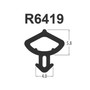 R6419X Black Bubble Gasket UPVC Window Door Double Glazing Rubber Seal