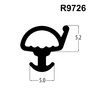 R9726 Black Bubble Gasket UPVC Window Door Double Glazing Rubber Seal