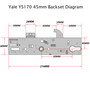 Yale YS170 Lockmaster Hook Gearbox for  Composite Multipoint Door Lock