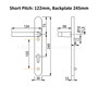 Hoppe Birmingham UPVC Door Handle Pair 92mm PZ 122mm Fixings