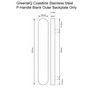GreenteQ Blank External Patio Door Handle Cover Plate Stainless Steel Coastline