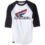Factory Effex Honda Mens 3/4 Sleeve Baseball T-Shirt