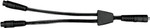 Gears Gen X-3 Male Coax To Two Female Coax Splitter
